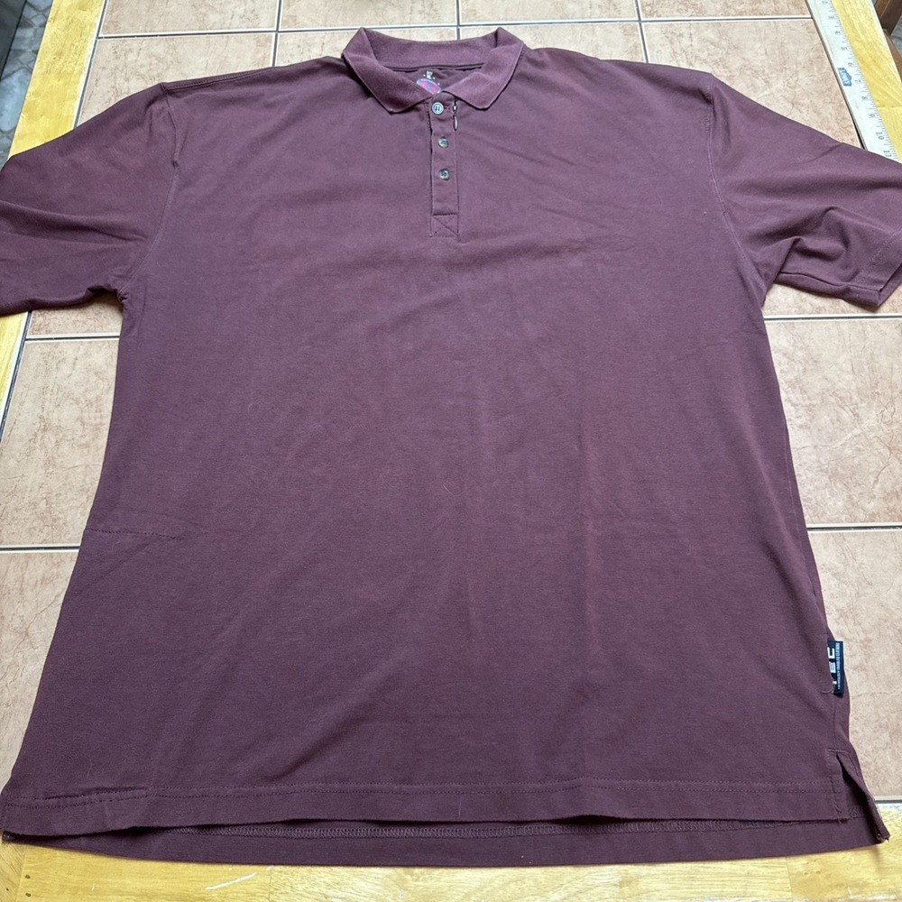 SCOTTeVEST Men's Sz XL Brick Red Bamboo TEC Polo Travel Shirt 3 Hidden Pockets